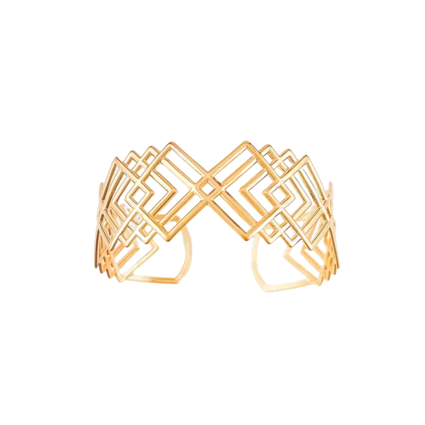 BRACELETE COM LOSANGO LISO VAZADO