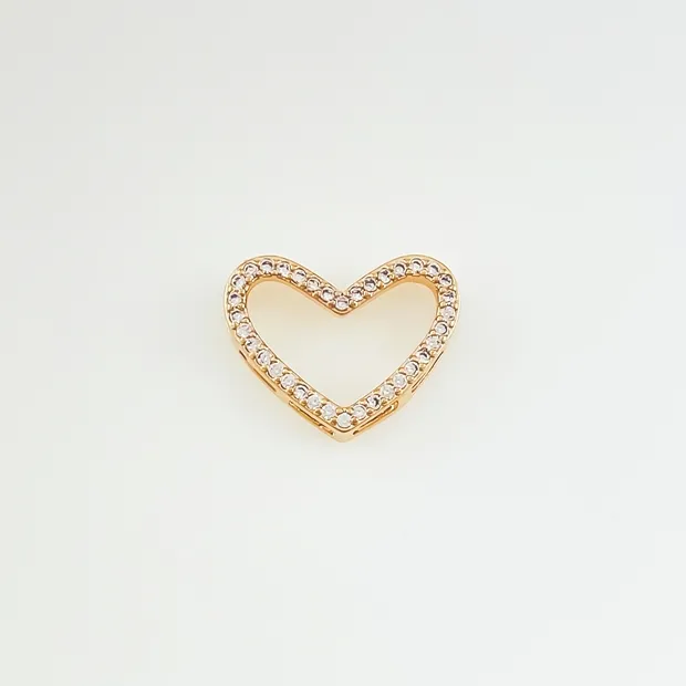 PINGENTE CORACAO CRAVEJADO MICRO ZIRCONIA