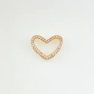 PINGENTE CORACAO CRAVEJADO MICRO ZIRCONIA