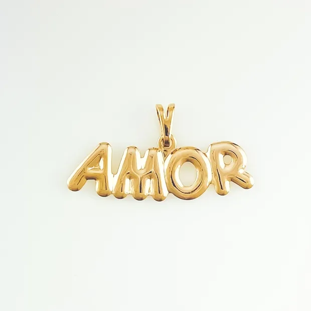 PINGENTE AMOR LISO VAZADO