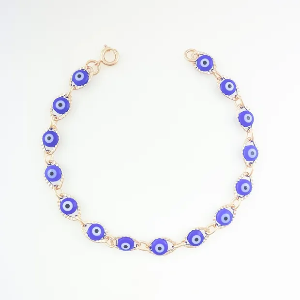 PULSEIRA OLHO GREGO AZUL FEMININA