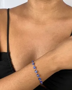 PULSEIRA OLHO GREGO AZUL FEMININA