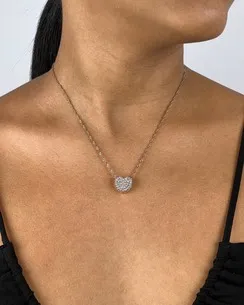 PINGENTE CORACAO CRAVEJADO MICRO ZIRCONIA