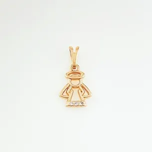 PINGENTE ANJO VAZADO COM MICRO ZIRCONIA