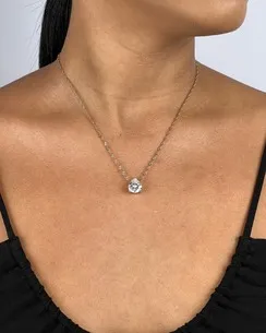 PINGENTE GOTA PONTO DE LUZ ZIRCONIA
