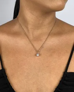 PINGENTE REDONDO PONTO DE LUZ ZIRCONIA