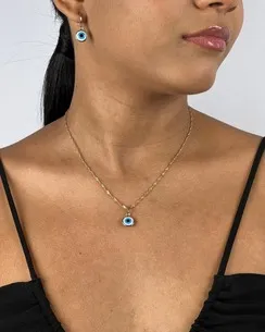 CONJUNTO TRANQUETA COM OLHO GREGO AZUL CELESTE