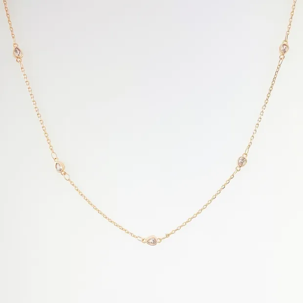 COLAR FIO GOTAS DE ZIRCONIA