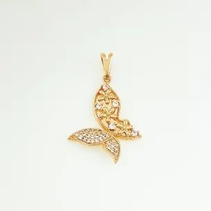 PINGENTE BORBOLETA CRAVEJADA MICRO ZIRCONIA
