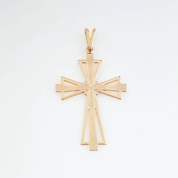 PINGENTE CRUCIFIXO ESTAMPADO VAZADO
