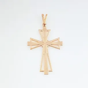 PINGENTE CRUCIFIXO ESTAMPADO VAZADO