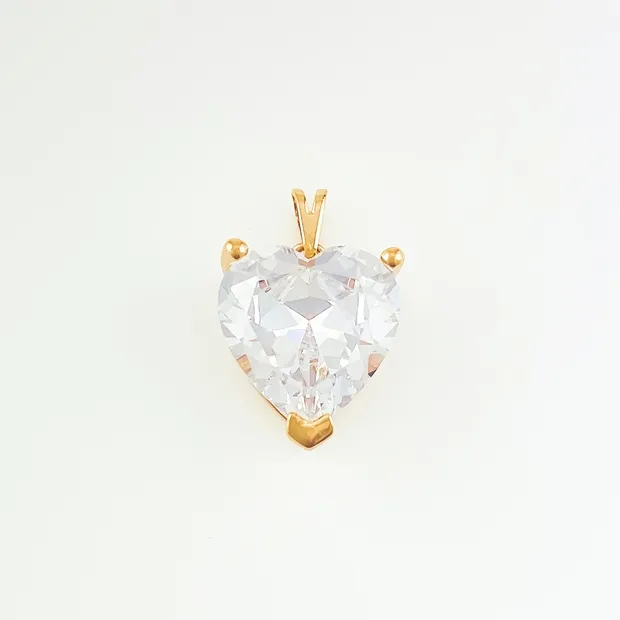 PINGENTE CORACAO COM ZIRCONIA