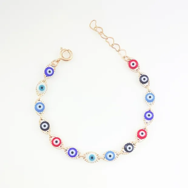 PULSEIRA OLHO GREGO COLORIDO INFANTIL