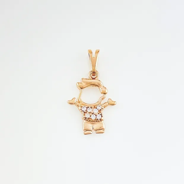 PINGENTE MENINO CRAVEJADO MICRO ZIRCONIA