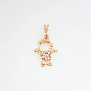 PINGENTE MENINO CRAVEJADO MICRO ZIRCONIA