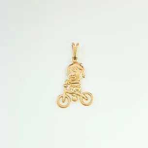 PINGENTE MENINO NA BICICLETA