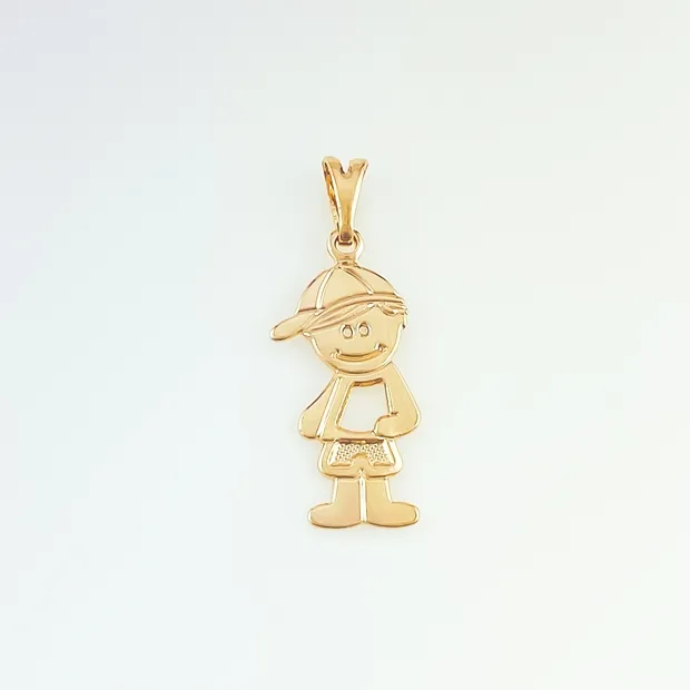 PINGENTE MENINO ESTAMPADO VAZADO