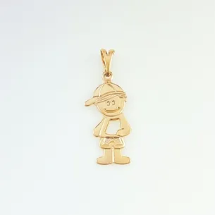 PINGENTE MENINO ESTAMPADO VAZADO