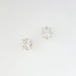 BRINCO PONTO DE LUZ QUADRADO ZIRCONIA