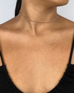 CORRENTE CHOKER COM ZIRCONIA CRISTAL