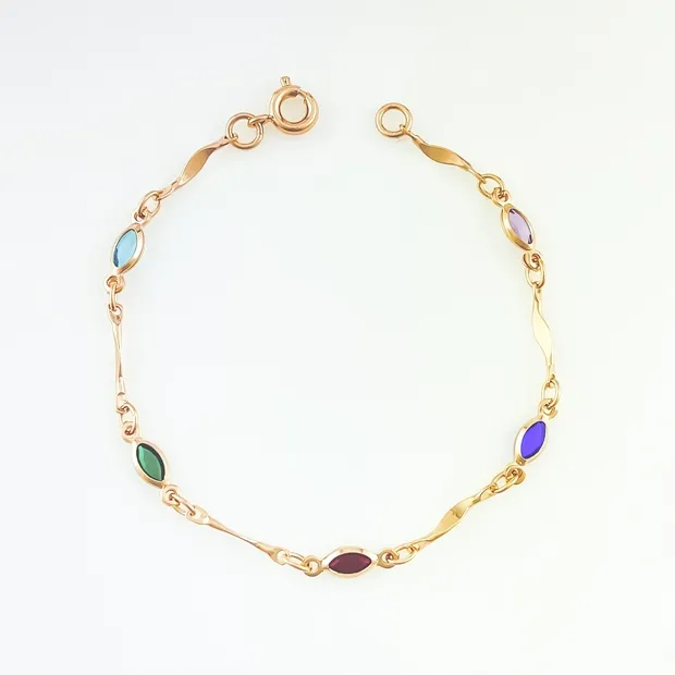 PULSEIRA COM CRISTAIS COLORIDOS INFANTIL