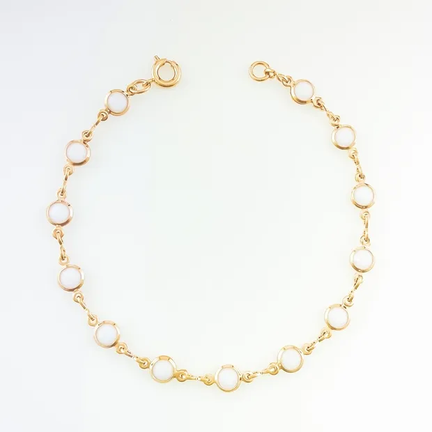 PULSEIRA COM CRISTAIS BRANCO FEMININA