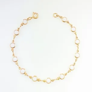 PULSEIRA COM CRISTAIS BRANCO FEMININA