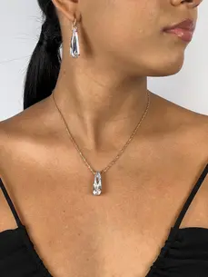 CONJUNTO GANCHO GOTA LONGA DE ZIRCONIA