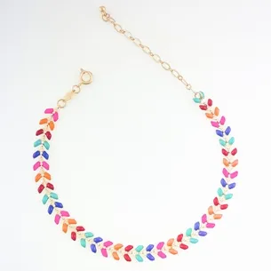 PULSEIRA RABO DE PEIXE COLORIDO FEMININA