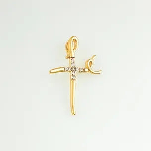 PINGENTE CRUCIFIXO FE CRAVEJADO MICRO ZIRCONIA