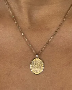 PINGENTE MANDALA OVAL COM PAI NOSSO
