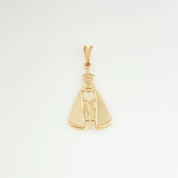 PINGENTE NOSSA SENHORA ESTAMPADA VAZADA