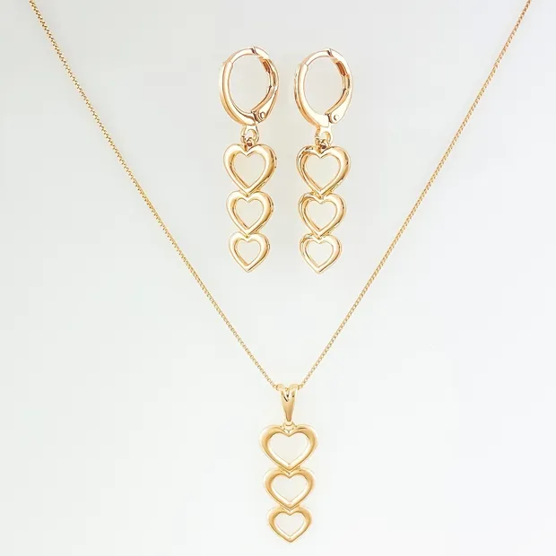 CONJUNTO TRANQUETA COM CORACAO LISO