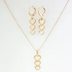 CONJUNTO TRANQUETA COM CORACAO LISO