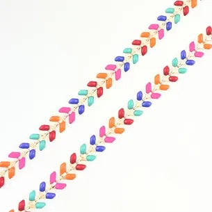 CORRENTE CHOKER RABO DE PEIXE COLORIDO
