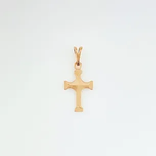 PINGENTE CRUZ LISA COM PONTAS FOSCA