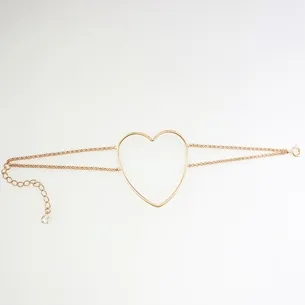PULSEIRA COM CORACAO LISO FEMININA