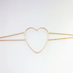 PULSEIRA COM CORACAO LISO FEMININA