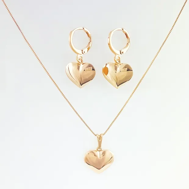 CONJUNTO TRANQUETA COM CORACAO LISO