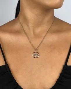 PINGENTE MANDALA VAZADA COM ESPIRITO SANTO