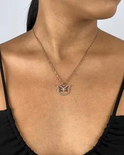 PINGENTE CORUJA CRAVEJADA MICRO ZIRCONIA