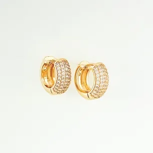 BRINCO ARGOLA CRAVEJADA MICRO ZIRCONIA