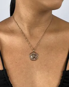 PINGENTE CARA METADE LISA SOL E LUA