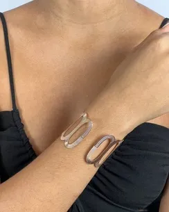 BRACELETE OVAL ESTAMPADO VAZADO
