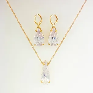 CONJUNTO TRANQUETA COM GOTA DE ZIRCONIA