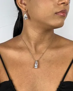 CONJUNTO TRANQUETA COM GOTA DE ZIRCONIA