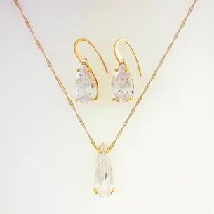 CONJUNTO GANCHO COM GOTA DE ZIRCONIA