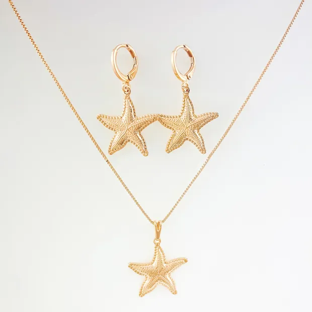 CONJUNTO TRANQUETA COM ESTRELA DO MAR