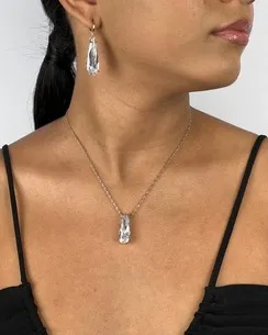CONJUNTO TRANQUETA GOTA LONGA DE ZIRCONIA