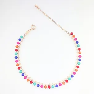 PULSEIRA COM RESINA COLORIDA FEMININA